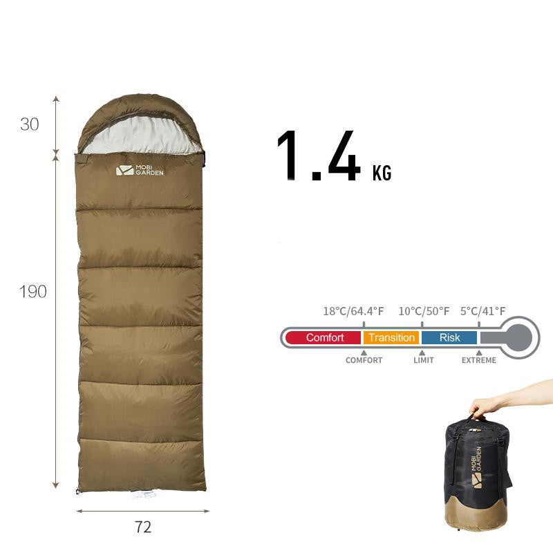 Mummy Sleeping Bag Thickened Winter Outdoor Camping