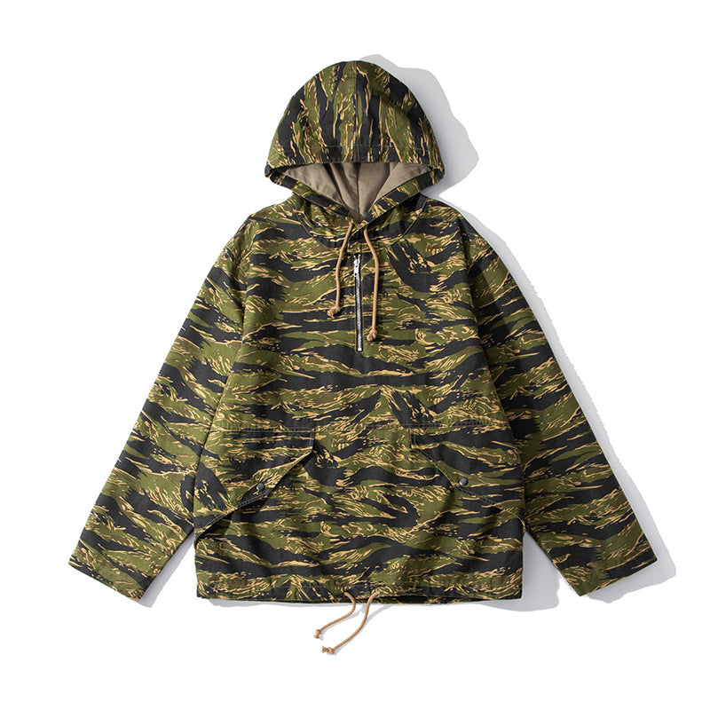 Hooded Camouflage Outdoor Parka Coat