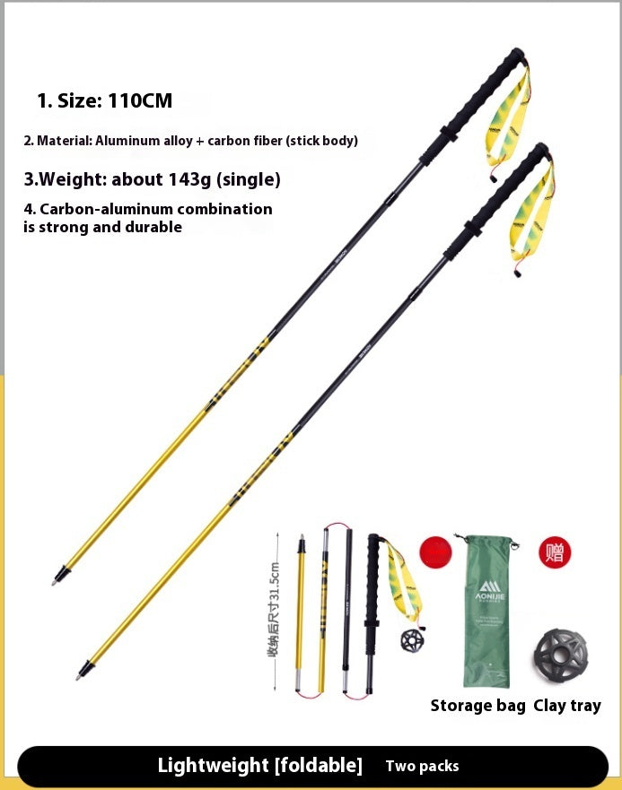 Carbon Fiber Folding Trekking Pole