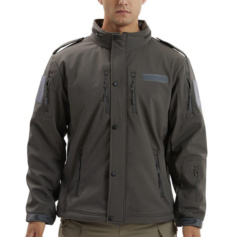 Men's Camouflage Waterproof Fleece Softshell Jacket