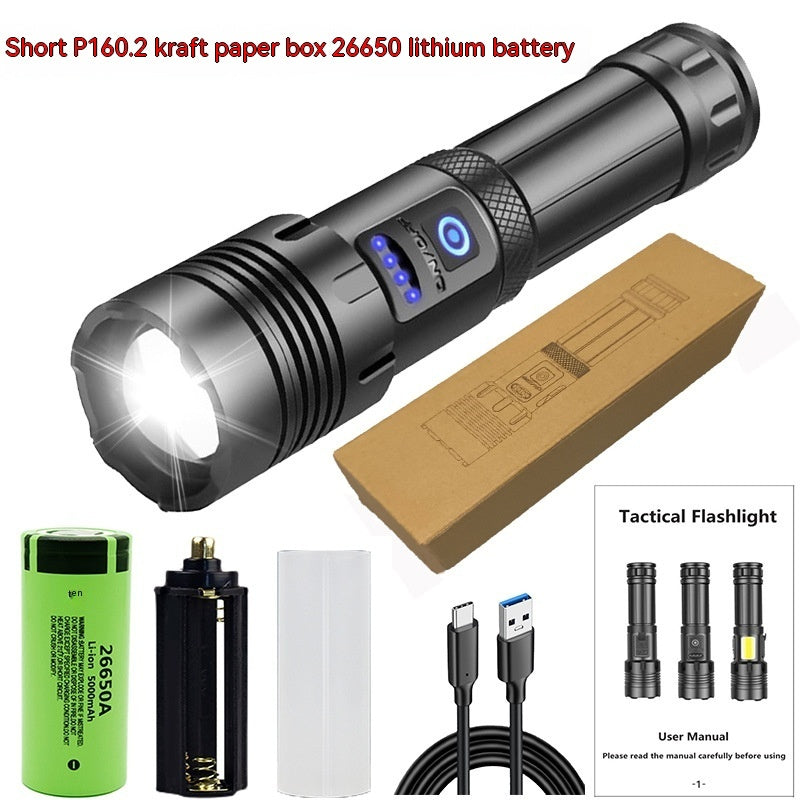 Rechargeable High-Intensity Camping Emergency Flashlight