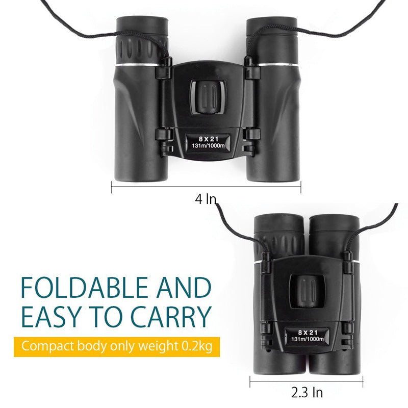 8x21 Compact Folding Binoculars