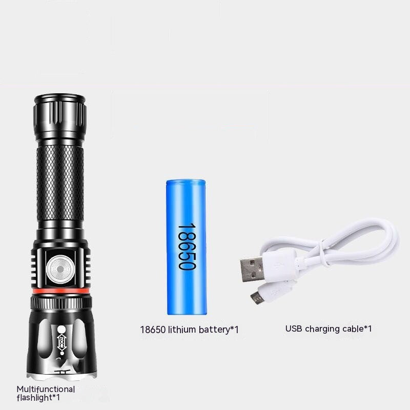 T6 Telescopic Multifunctional Camping Flashlight