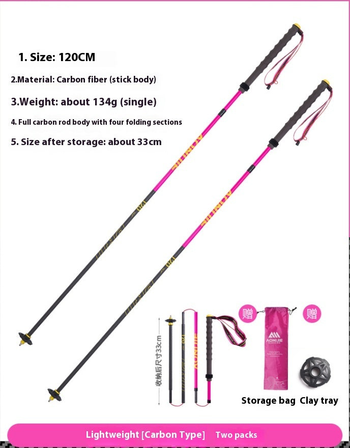 Carbon Fiber Folding Trekking Pole