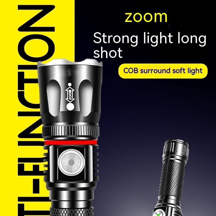 T6 Telescopic Multifunctional Camping Flashlight