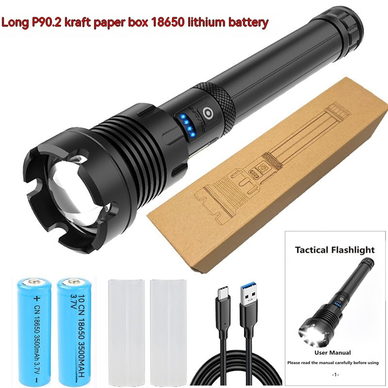 Rechargeable High-Intensity Camping Emergency Flashlight