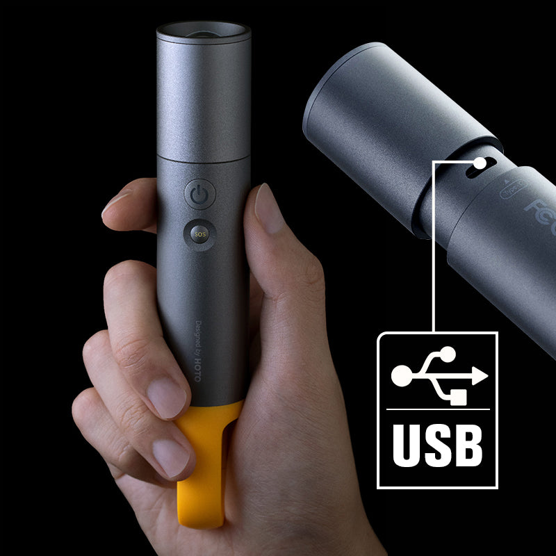 High Lumen Zoom Camping Flashlight Long Battery Life
