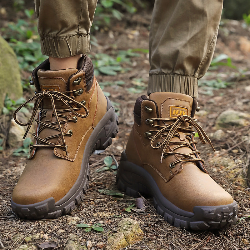 High-Top Outdoor Hiking Training Boots Large Size Shoes