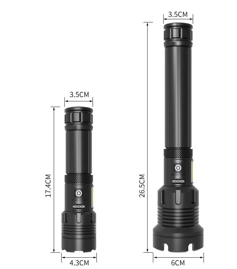 Rechargeable High-Intensity Camping Emergency Flashlight