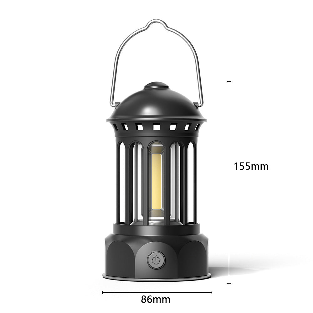 Retro COB Portable Camping Lantern Tent Light