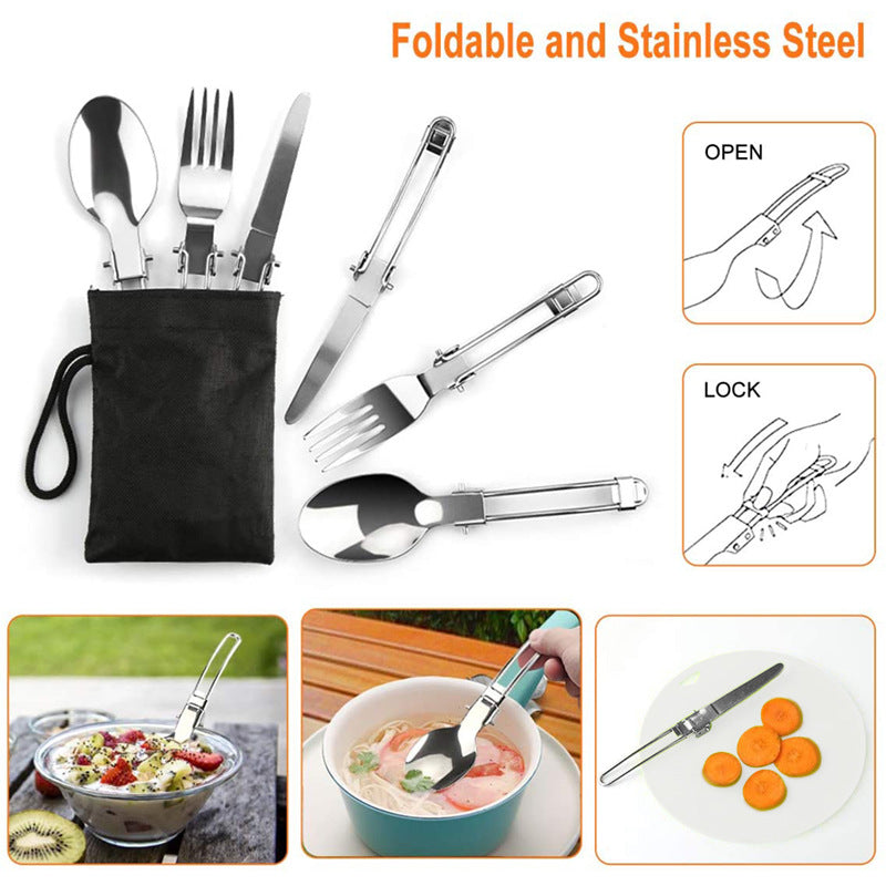 Folding Mini Camping Cookware Pot Set