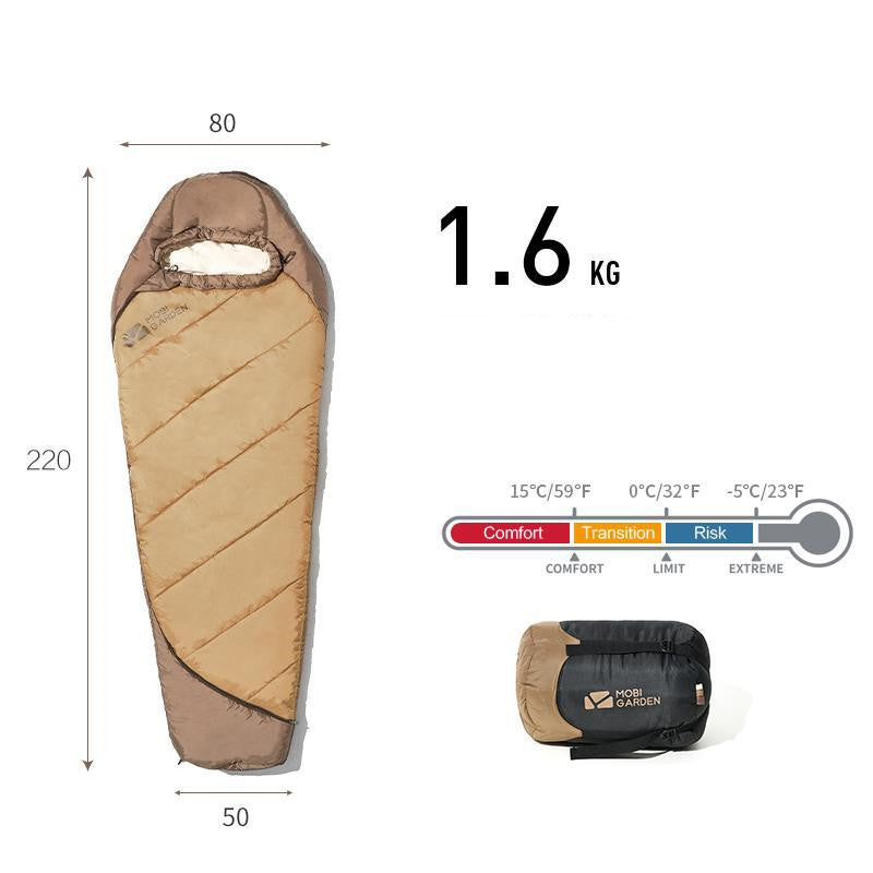 Mummy Sleeping Bag Thickened Winter Outdoor Camping