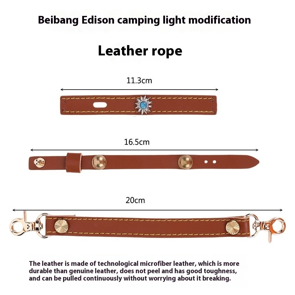 Camping Lantern Set With Leather Hanging Rope (3-Piece)
