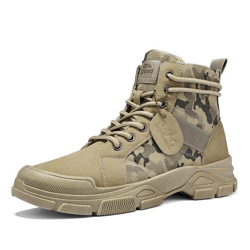 Retro Canvas High-Top Outdoor Hiking Boots
