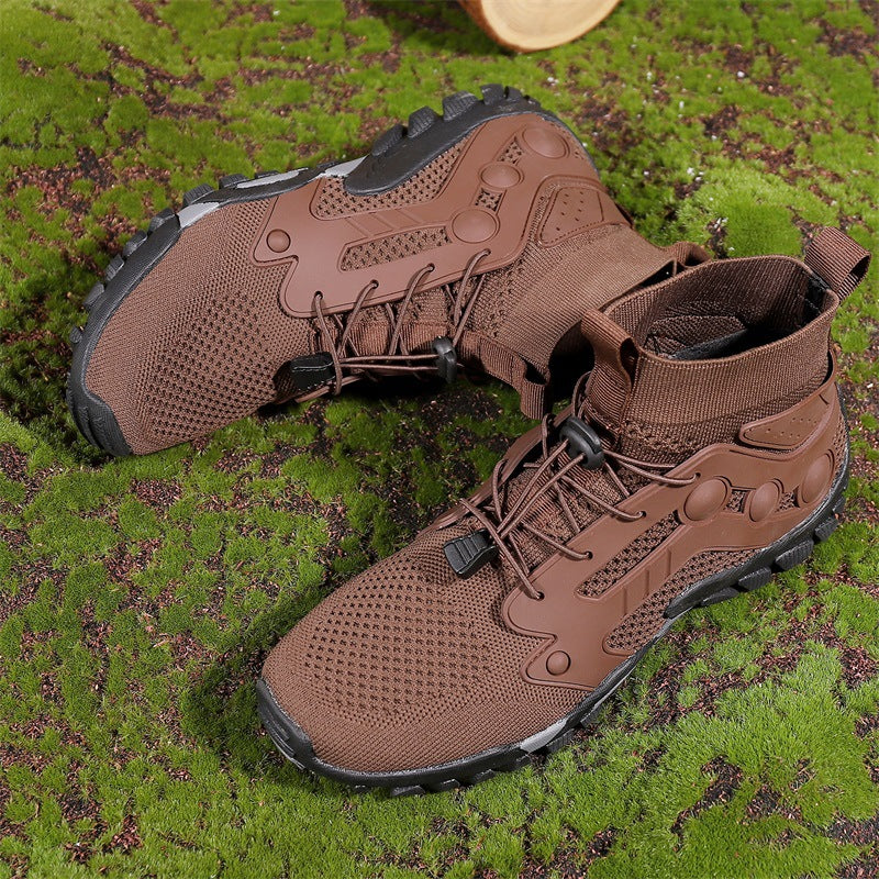 Men’s Lightweight High Top Outdoor Hiking Shoes Large Size