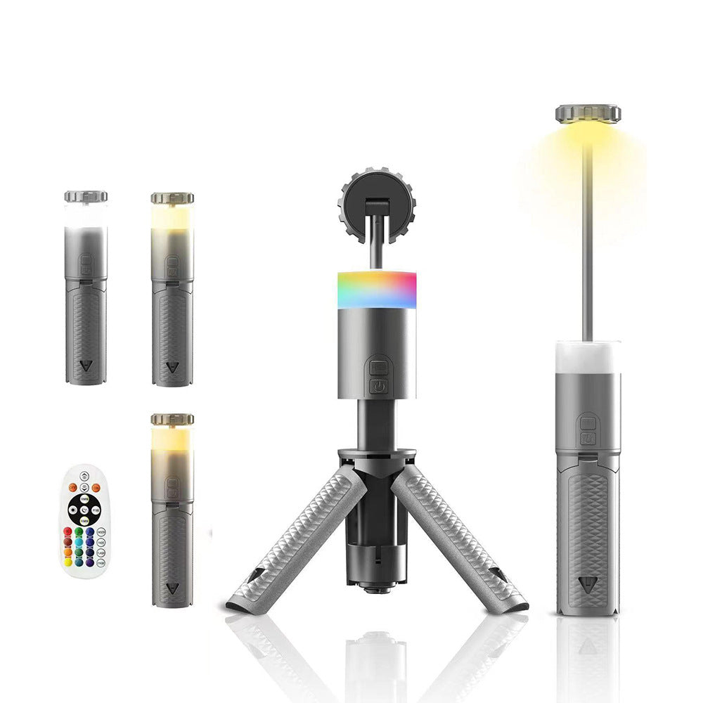 Portable Multi-Function Camping Lantern Aluminum Alloy Retractable Ambient Light