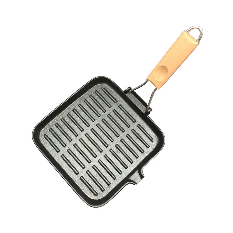 Camping Cast Iron Folding Steak Skillet Pan