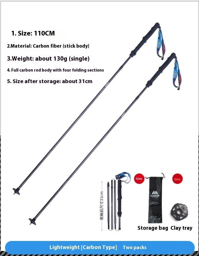 Carbon Fiber Folding Trekking Pole