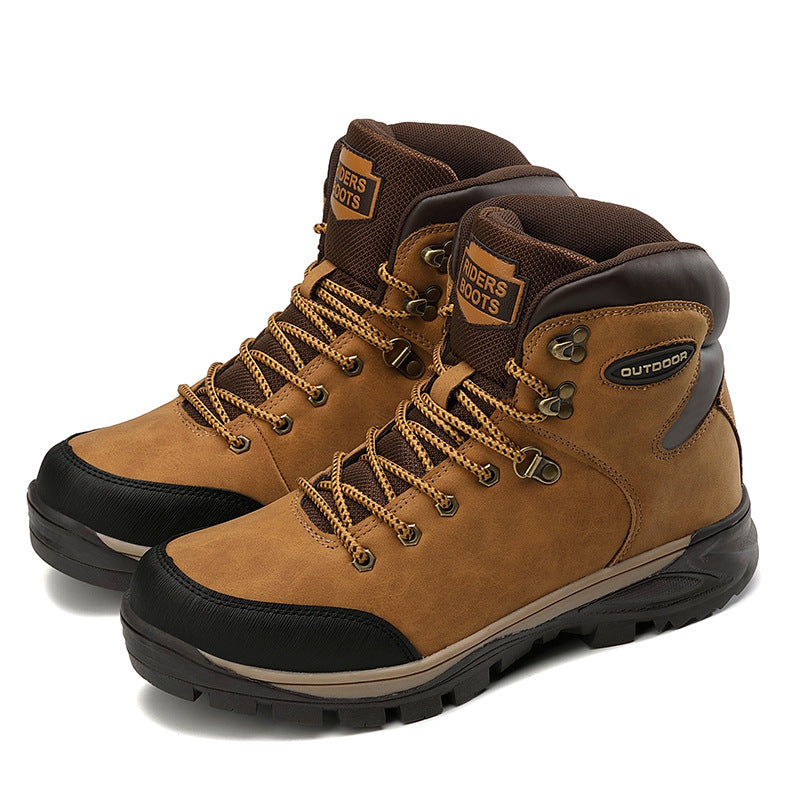 Men's High-Top Winter Cotton Boots Plus Velvet Warm Shoes