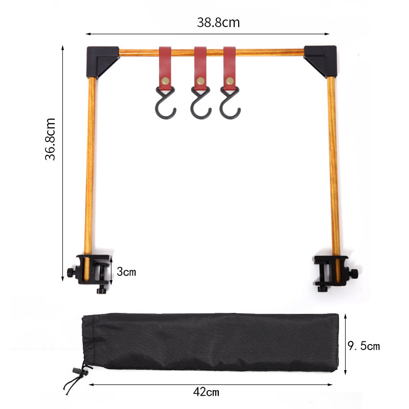 Outdoor Camping Adjustable Desk Rack Pot Stove Hanging Hook Storage Ra