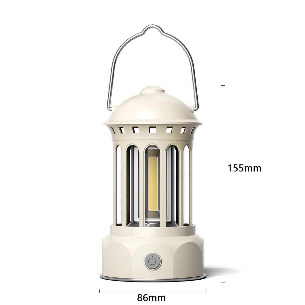 Retro COB Portable Camping Lantern Tent Light