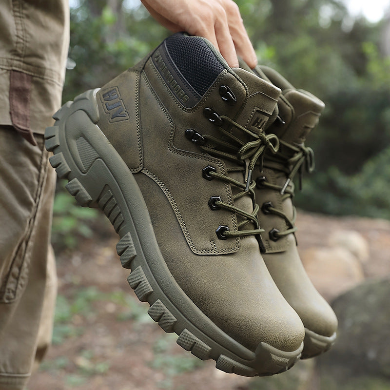 High-Top Outdoor Hiking Training Boots Large Size Shoes