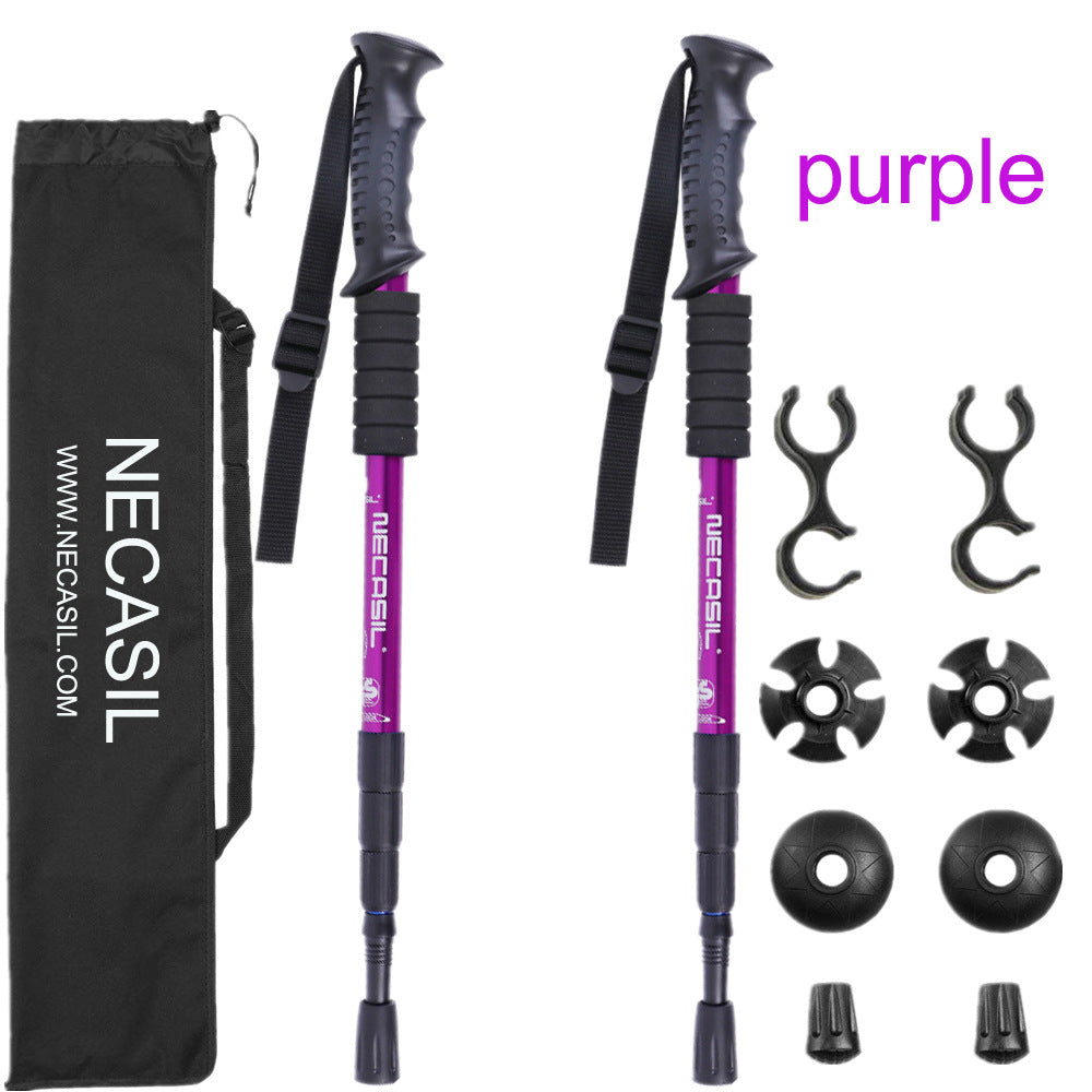 Four Section Straight Trekking Poles