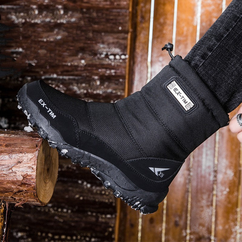 Men's Waterproof Fleece-Lined Snow Boots For Hiking Ski
