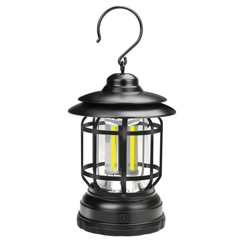 Retro Rechargeable Camping Lantern Outdoor Tent Atmosphere Lamp