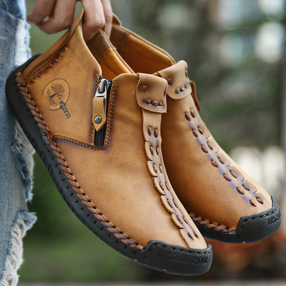 Men's Zipper Ankle Outdoor Hiking Boots