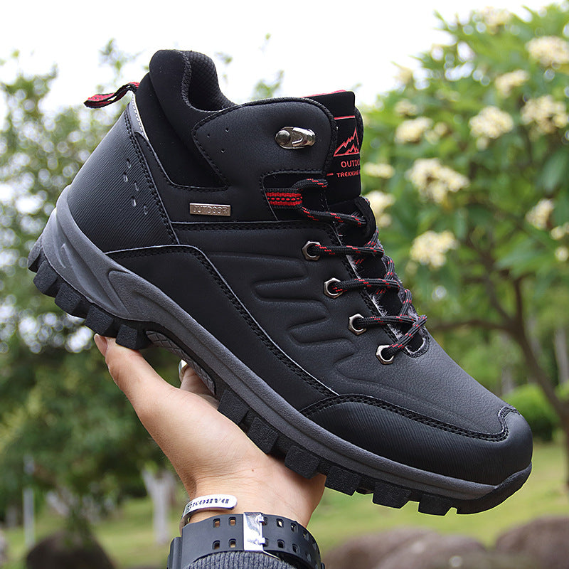 Men's High-Top Outdoor Hiking Single-Layer Boots