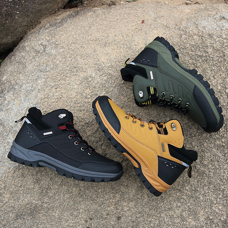Men's High-Top Outdoor Hiking Single-Layer Boots