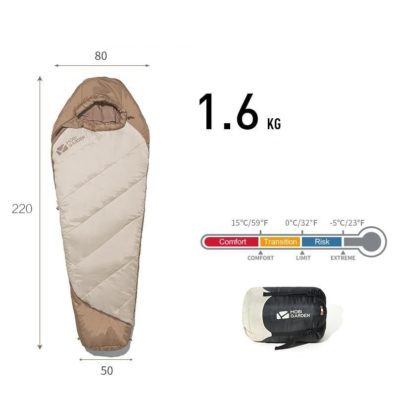 Mummy Sleeping Bag Thickened Winter Outdoor Camping