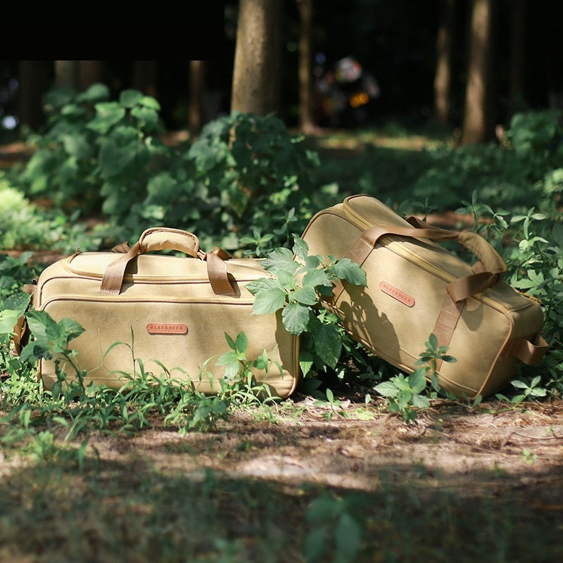 Camping Cookware Tableware Set With Gas Stove Bag