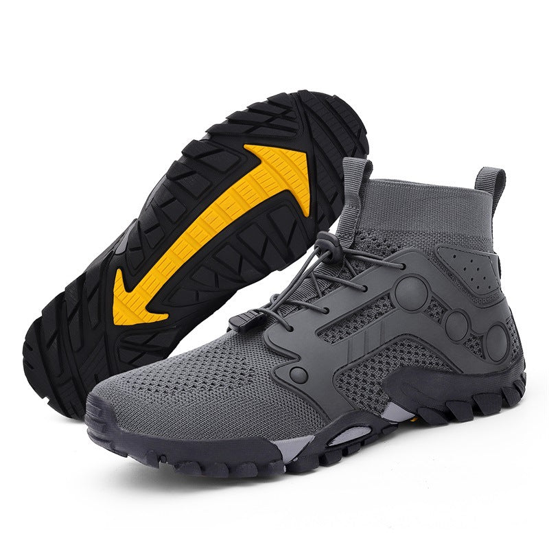 Men’s Lightweight High Top Outdoor Hiking Shoes Large Size