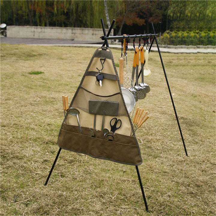 Camping Tableware Set With Utensils And Foldable Bag