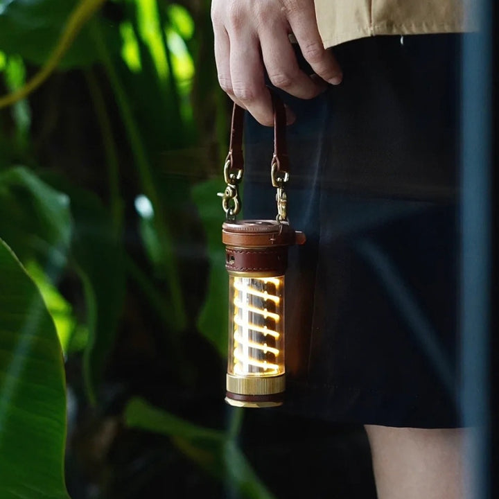 Camping Lantern Set With Leather Hanging Rope (3-Piece)