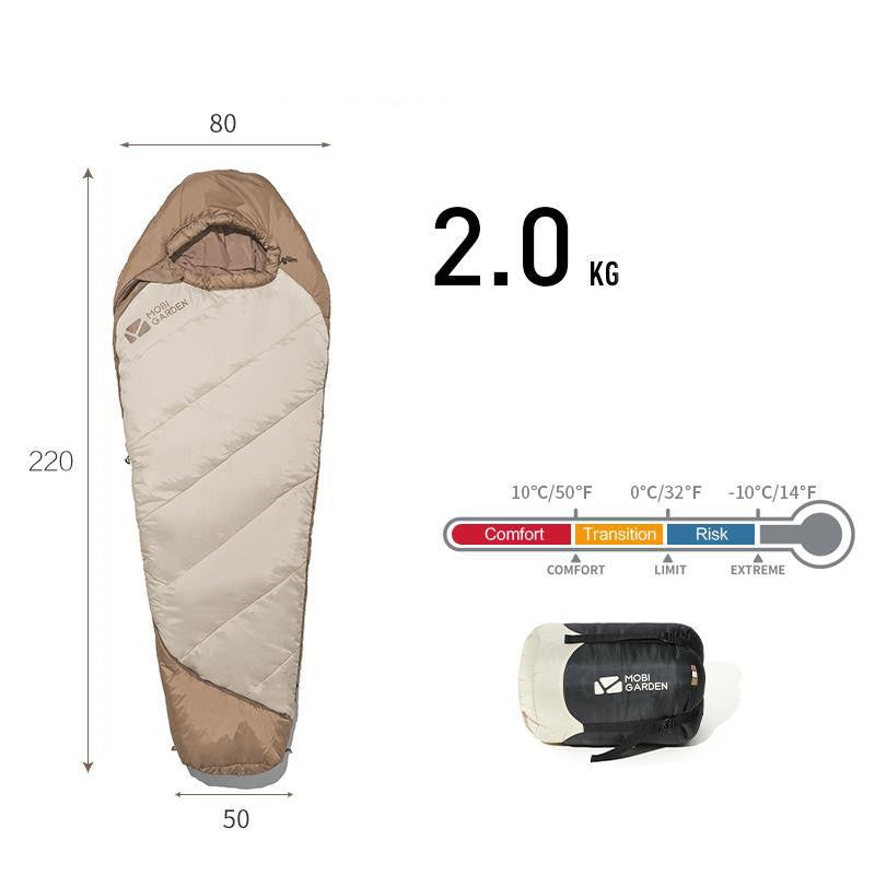 Mummy Sleeping Bag Thickened Winter Outdoor Camping